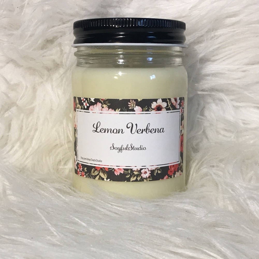 Lemon Verbena scented soy candle